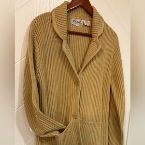 Retro ‘Jana’ Ecletic Grandpa Woven Knit Cardigan / Coastal Grandma/ cottagecore
